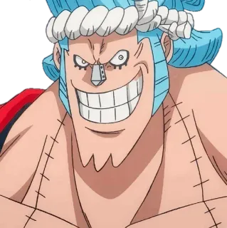 😃 0fa50f11 Franky One Piece anime, one piece, franky, cyborg, straw hat pirates whatsapp sticker