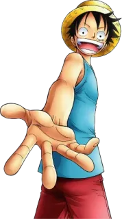 😃 624d4f64 Luffy One Piece anime, one piece, luffy, cartoon, character, pirate, monkey d luffy whatsapp sticker