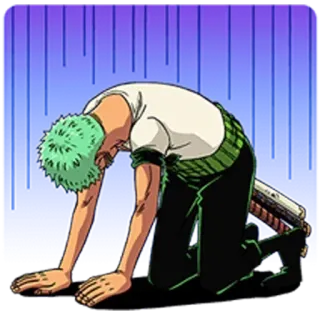 😰 d0f3dc76 Zoro One Piece anime, manga, character, swordsman, Zoro, One Piece whatsapp sticker