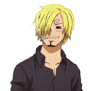 ☺️ f26b9bc9 Sanji One Piece anime, cooking, chef, smoker, blonde, one piece, sanji whatsapp sticker