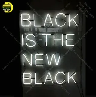 🦋 150018b9 BLACK IS THE NEW BLACK schwarz, neu, Spruch, neon, Schild telegram sticker