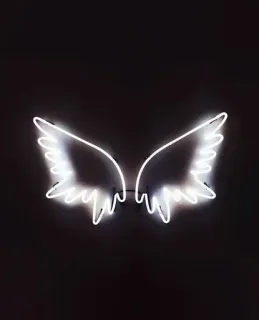 🦋 222aee4f Flügel, Engelsflügel, Neon, Licht, Flügel Illustration, Engel telegram sticker