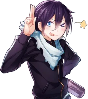 😜 5a0ba1f2 Yato Noragami Anime, Manga, Karakter, Noragami, Yato, Dewa whatsapp sticker