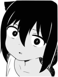 😮 a3acb6d7 Anime, Manga, Orejas de gato, Chica, Dibujo animado telegram sticker