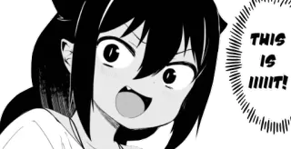 😲 f1ef6840 THIS IS IIIIIT! anime, emocionado, dibujos animados, texto telegram sticker