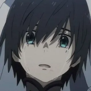 🌟 27d28427 Hiro Darling in the Franxx Anime, Triste, Lágrimas, Llorando, Personaje, Hiro, Darling in the Franxx telegram sticker