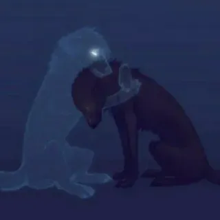 🌟 e13587e4 lobos, animales, dibujos animados, amistad, naturaleza telegram sticker