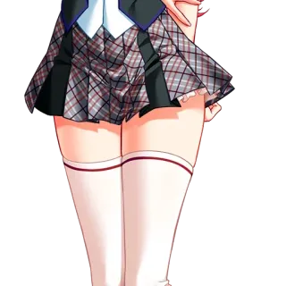 ❤️ 22750a2c Аниме, Юбка, Гольфы, Ноги, Школьная форма, Милый telegram sticker