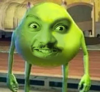 🌚 63ae7ff2 Mike Wazowski Monsters, Inc. Mike Wazowski, Monster, Grappig, Meme, Disney, Pixar telegram sticker