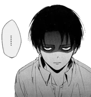 😑 1d65052e Levi Ackerman Attack on Titan ...... Anime, Manga, Attack on Titan, Levi Ackerman, Emotion, Traurig telegram sticker