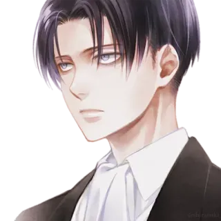 😎 500de0d1 Levi Ackerman Attack on Titan Anime, Manga, Levi, Attack on Titan, Charakter, Kunstwerk telegram sticker