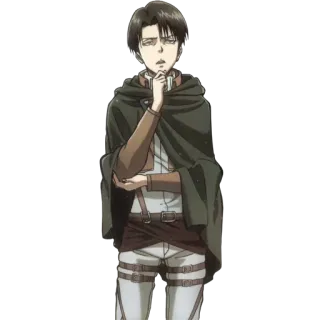 🤔 78e901cf Levi Ackerman Attack on Titan Anime, Manga, Soldat, Charakter, Levi, Attack on Titan, Ackerman telegram sticker