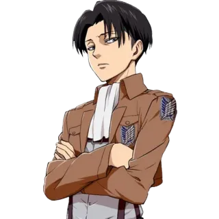 😒 b7e0aa3a Levi Ackerman Attack on Titan Anime, Manga, Captain, Levi, Ackerman, Attack on Titan, Aufklärungstrupp telegram sticker