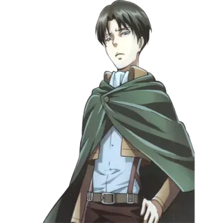 😕 de404f76 Levi Ackerman Attack on Titan Anime, Manga, Levi, Attack on Titan, Charakter, Soldat, Fiktion telegram sticker
