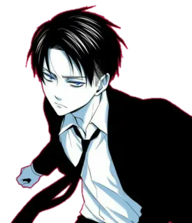👊 e98559ae Levi Ackerman Attack on Titan anime, manga, charakter, levi, ackerman, attack on titan telegram sticker