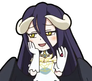 ☺️ 894a5d4d Albedo Overlord Anime, Cartoon, Chibi, Albedo, Overlord whatsapp sticker