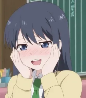 🌟 055ef455 Anime, Klassenkamer, Schoolmeisje, Meisje, Schattig, Vrolijk telegram sticker