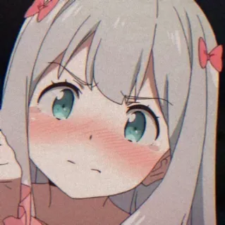 🥺 1239df6e Anime, Meisje, Schattig, Blozen, Geïrriteerd telegram sticker