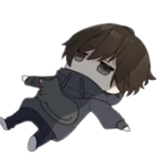 😴 1864aa62 Chibi, Cartoon, Lui, Moe, Hoodie, Uitgeput telegram sticker