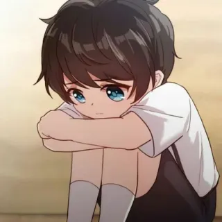 😔 19f08431 Anime, Jongen, Kind, Verdrietig, Boos, Cartoon telegram sticker