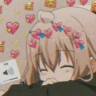 🌟 3e7f5b1f Anime, Kawaii, Leuk, Hartjes, Emoji's, Esthetisch telegram sticker