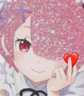 💕 d61f2326 Ram Anime, Ram, Re:Zero, Kawaii, Schattig telegram sticker