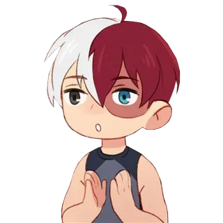 👏 55324070 Shoto Todoroki My Hero Academia Anime, Garçon, Dessin animé, Shoto Todoroki, My Hero Academia, Personnage, Manga telegram sticker