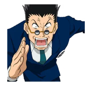 💢 11498a76 Leorio Hunter x Hunter Anime, Manga, Leolio, Hunter x Hunter, Shonen, Personnage telegram sticker