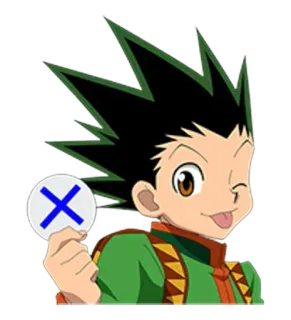 ❌ 282b8459 Gon Freecss Hunter x Hunter Anime, Hunter x Hunter, Gon Freecss, Personnage, Autocollant telegram sticker