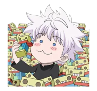 ☺️ 36f556c3 Killua Zoldyck Hunter x Hunter Anime, Dessin animé, Killua, Killua Zoldyck, Hunter x Hunter, Personnage telegram sticker