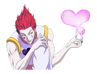 💜 5ccb63f5 Hisoka Hunter x Hunter Anime, Hisoka, Hunter x Hunter, Magicien, Coeur telegram sticker