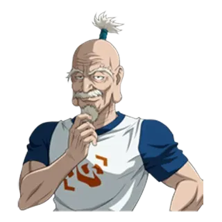 😏 f99ed953 Isaac Netero Hunter x Hunter Anime, Personnage, Netero, Isaac Netero, Hunter x Hunter, vieil homme telegram sticker