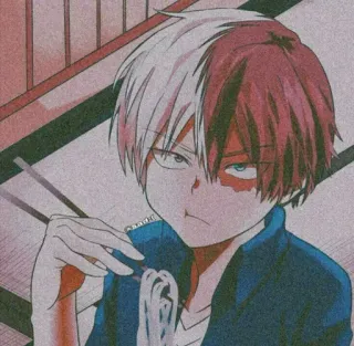 🇨🇦 1cd41405 Shoto Todoroki My Hero Academia Anime, Manga, My Hero Academia, Shoto Todoroki, Héroe, Quirk, Comiendo, Palillos telegram sticker
