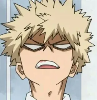✨ 51981235 Bakugo Katsuki My Hero Academia Anime, Manga, Enfadado, Expresión, Personaje, Bakugo, My Hero Academia telegram sticker
