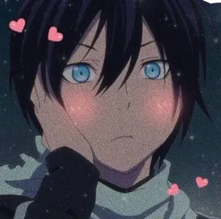 💘 583b1827 Yato Noragami Anime, Personaje, Noragami, Yato, Lindo, Corazones, Personaje de anime telegram sticker