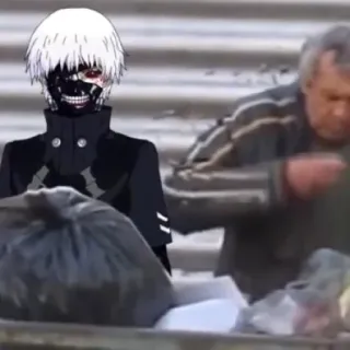 😶 5e184bef Ken Kaneki Tokyo Ghoul Anime, Máscara, Tokyo Ghoul, Kaneki Ken, Personaje, Hombre, Calle telegram sticker