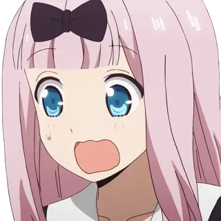 😳 3535a02e Chika Fujiwara Kaguya-sama: Love Is War 애니메이션, 치비, 만화, 소녀, 충격, 무서워 telegram sticker