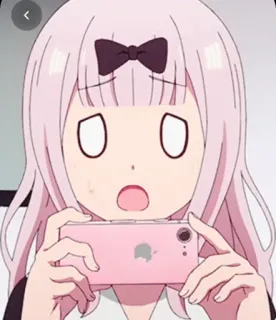 😟 72541846 Chika Fujiwara Kaguya-sama: Love Is War 애니, 치카, 카와이, 놀람, 귀여운, 만화, 충격, 카구야 님은 고백받고 싶어 telegram sticker