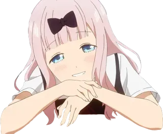 ☺️ c82eb8a3 Chika Fujiwara Kaguya-sama: Love Is War 애니메이션, 후지와라 치카, 카구야 님, 귀여운, 캐릭터, 분홍 머리 telegram sticker