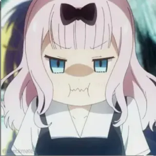 😠 f8e99fe7 Chika Fujiwara Kaguya-sama: Love Is War 애니메이션, 치가 후지와라, 카구야님은告하고싶어, 웃긴, 표정, 만화 telegram sticker