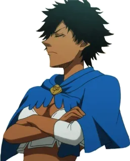 😕 0553e129 Yami Sukehiro Black Clover Anime, Black Clover, Yami Sukehiro, Magier, Magischer Ritter, Kapitän telegram sticker