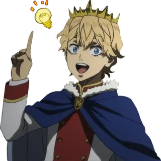 👆 18883be0 Anime, Cartoon, König, Idee, Glühbirne, Charakter telegram sticker