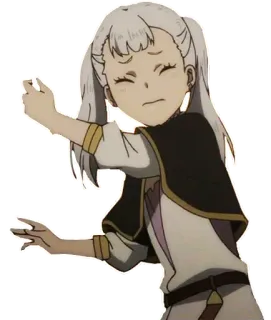 🤢 7c8cfbf8 Noelle Silva Black Clover Anime, Sticker, Noelle Silva, Black Clover, süß, weibliche Figur, Animation telegram sticker