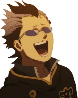 🤣 f60d5e6c Luck Voltia Black Clover Anime, Charakter, Sticker, Lächeln, Black Clover, Luck Voltia telegram sticker