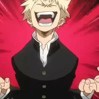 🔥 45c1030e Bakugo Katsuki My Hero Academia anime, my hero academia, bakugo, character, yelling, angry telegram sticker