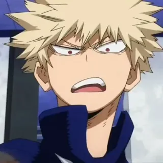 🔥 6d94f5c4 Bakugo My Hero Academia anime, character, bakugo, my hero academia, manga, angry telegram sticker