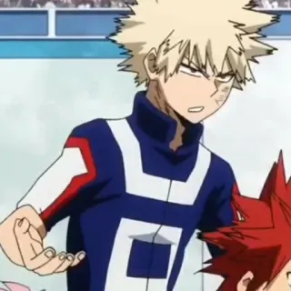 🔥 dad1aa25 Bakugo My Hero Academia anime, manga, my hero academia, bakugo, character, fan art telegram sticker