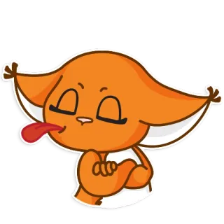 😾 8f36a0de животное, лиса, мультфильм, наклейка whatsapp sticker