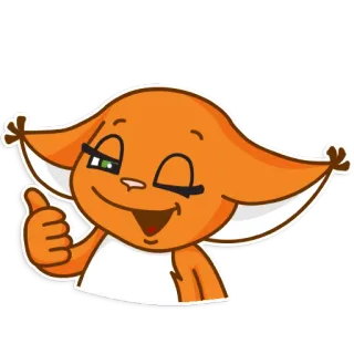 😉 d8dfd0dd милый, животное, белка, большой палец вверх, мультфильм whatsapp sticker