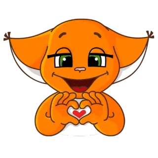 ❤ c67d5518 Dibujos animados, Animal, Corazón, Amor, Lindo telegram sticker